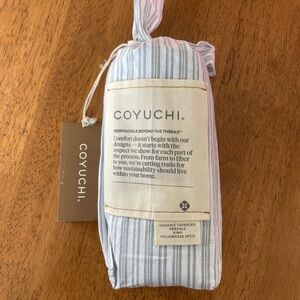 NEW Coyuchi Striped Organic Percale Pillowcase Set